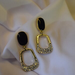Sparkling Gold Plated Drop Earring